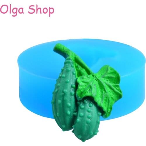 VYL009 Water Tender Cucumber Silicone Push Mold Dollhouse Scrapbooking Mold Fondant Gumpaste (Clay Resin Wax Epoxy Paste)