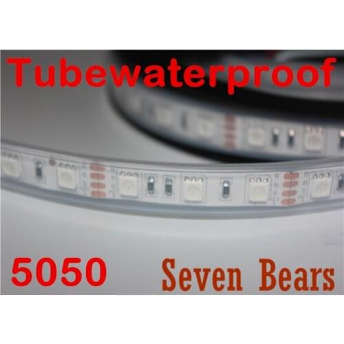 IP67 Tube Waterproof 5m/lot led strip tape 5050 RGB Waterproof 300,DC 12V RGB/White/Warm white Strip Light 5M