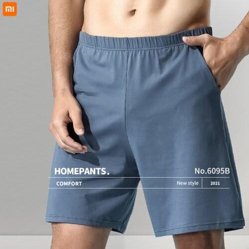 Youpin Spring and summer 50 long-staple mercerized cotton mens home shorts pure cotton arrow pants casual loose shorts