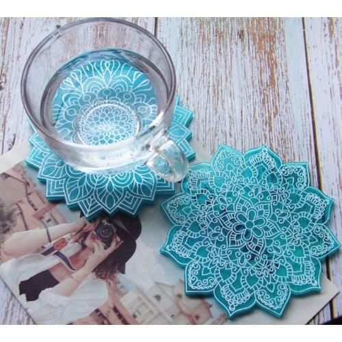 1 Piece Mandala Silicone Epoxy Resin Coaster Mold for DIY Resin Casting