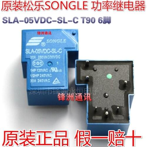 10 Free Shipping substantially | 6 feet SLA-05VDC-SL-C T90 relay 5V 30A relay