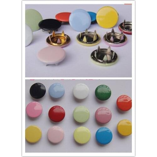10 Colors Mixed 300sets Wholesale 10mm Painted Cap Prong Snap buttons for baby Kids Clothes