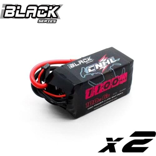 NEW CNHL 2 Packs Black Series 1100mAh 22.2V 6S 100C Lipo Battery for Vortex LRC Freestyle V1 RC Boat Heli Airplane UAV Drone FPV