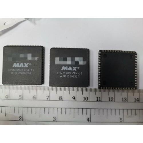 2PCS Original be of great quality EPM7128SLC84-15 EPM7128 CPLD MA 7000S Family 2.5K Gates 128 Macro Cells 76.9MHz 5V 84-Pin PLCC