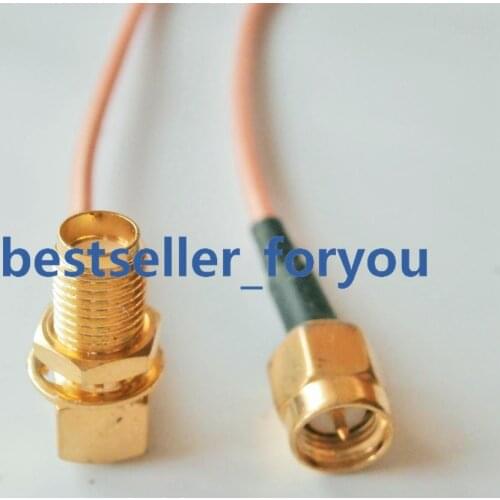 20cm SMA Male Plug To Female Jack Nut Nut Bulkhead Right Angle 90 Degree RG316 Cable Pigtail