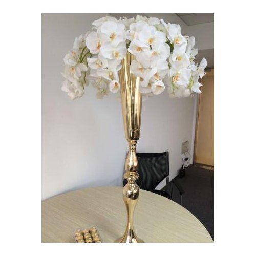 2018 new style 88cm /34.6" Gold wedding flower vase Table Centerpiece Wedding Prop 10 pcs/lot