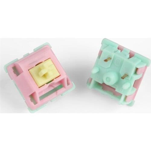 4PCS 5-pin Linear Axis Pastel Custom Switches Cream Axis for Mechanical Keyboard MX Axis