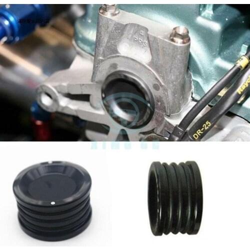 B16 B18 B17 B20 GSR SI Black metal ENGINE CAM SHAFT SEAL COVER CAP PLUG ALUMINUM BL