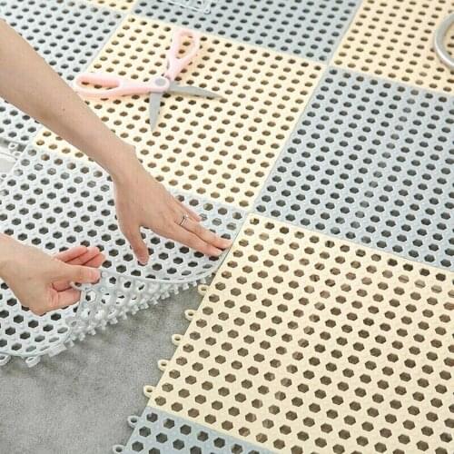 Safety Shower Non-slip Bath Mat Plastic Bathroom Kitchen Stitching Pads Bathroom anti-slip Mat Mesh plastic Bathroom Supplies