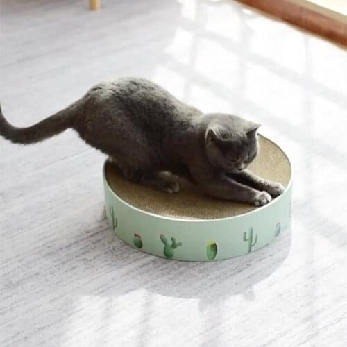 Cat Scratch Board Pad Bed Wood Corrugated Cat Scratcher Training Suction Design Climbing Scratching Nail Scraper Pet Toy