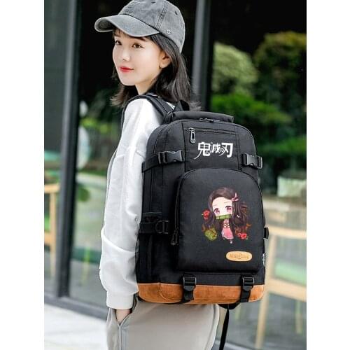 New Anime Demon Slayer Travel Backpack Men Women Laptop Shoulder Bags Boys Girls Kids SchoolBag Bookbags Bagpack Gift