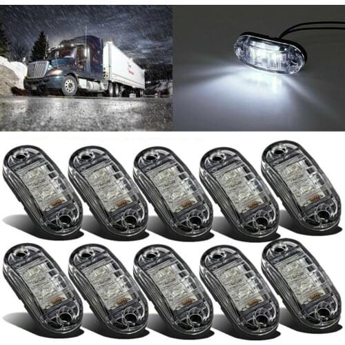 10pcs LED Side Marker Light Lamp Clearance for Camper Trailer Truck 12V-24V