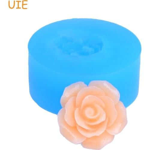 HYL006U 13.3mm Flower / Rose Silicone Mold - Cupcake Topper Fondant, Miniature Food, Gum Paste, Candy, Resin Jewelry, Chocolate