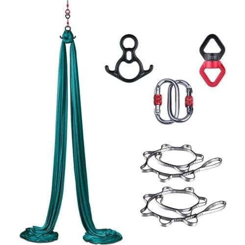 Aerial Yoga Hammock Set,Acrobatic Dance Yoga Hammock Aerial Silk Fabric Yoga Swing for Home