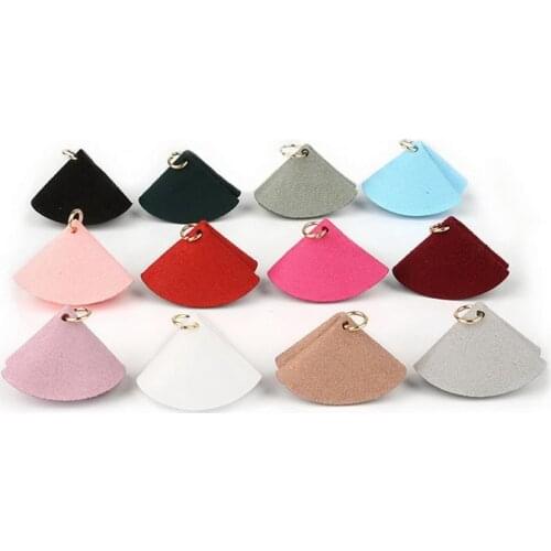 Korea Sued Velvet Tassel Gold Copper Hanging Bell Little Tassel Pendant For DIY Cellphone Pendant Decorations 40mm*30mm