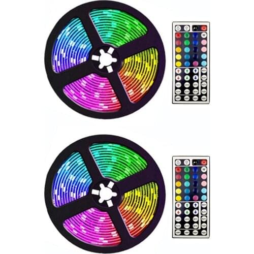 Hot 5M Led Strip Lights with 44 Keys Remote Flexible Color Changing RGB Light Strips for Bedroom DIY Decoration
