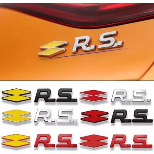 Metal Emblem Car Sticker for Renault RS GT Sport Clio Scenic Megane Koleos Arkana Espace Laguna Logan Sandero Safrane Vel Satis