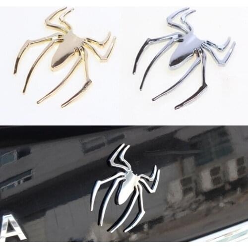 Metal Spider Car Sticker Wolf Totem Car Stickers Pure Metal Car Logo Car Accessories Car Modification Exterior Products