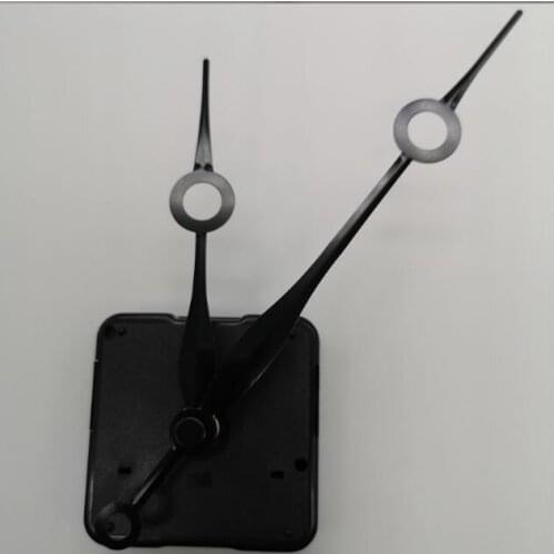 Metal hook 13mm shaft Quartz Clock Movement Mechanism Hands Wall Clock Repair Tool Parts Silent Kit Set DIY Black Pointer
