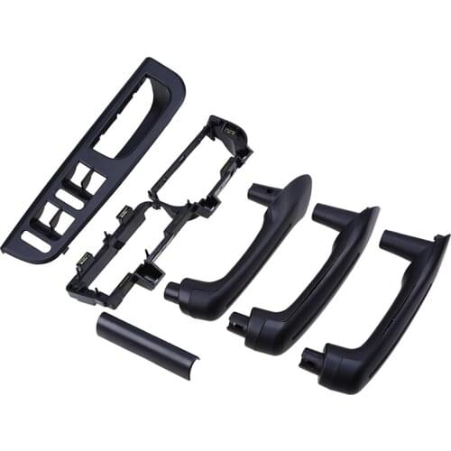 Car Window Switch Control Panel Trim Bezel + 3 Interior Door Grab Handle Set Fit For VW Golf IV 4 GTI/R32/Variant /Bora 1J Sedan