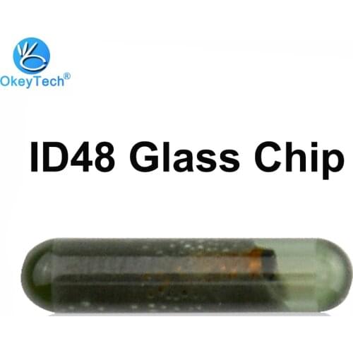 OkeyTech Original ID48 Glass Chip Blank Car Key Transponder 48 Chips Tube For Programmer For VW Audi Seat Skoda Porsche Megamos