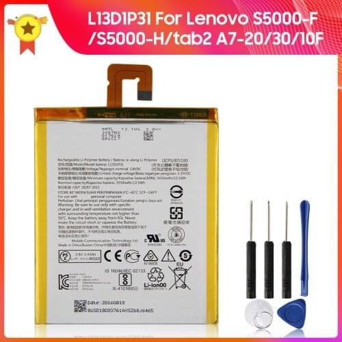 Genuine Replacement Battery L13D1P31 for Lenovo S5000-F/S5000-H/tab2 A7-20/30/10F Original 3450mAh +tools
