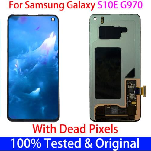Original G9700 lcd With Dead Pixels For SAMSUNG Galaxy S10E SM-G970F/DS G970U Display with Touch Screen Digitizer Assembly Parts