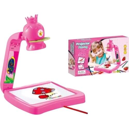 Drawing Projector Toys for Children Crown Projection Painting Machine Plastic Kids Educational Toy Creative Game Boys Gift