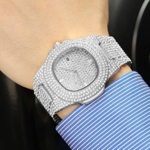 Luxury Silver Men Watch Dress Women Quartz Wristwatch Diamond Date Clock Business Stainless Steel Mens Watches reloj mujer