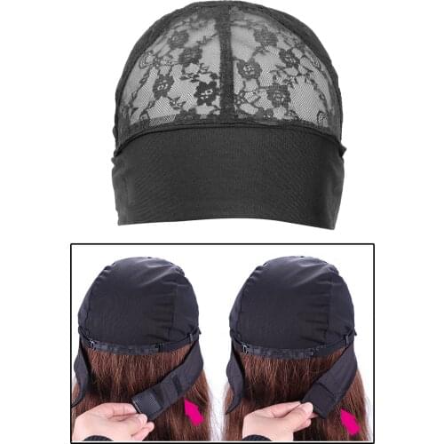 Mesh Weave Cap Black Beige Blonde Breathable Stretch Spandex Dome Wig Caps for Making Wigs