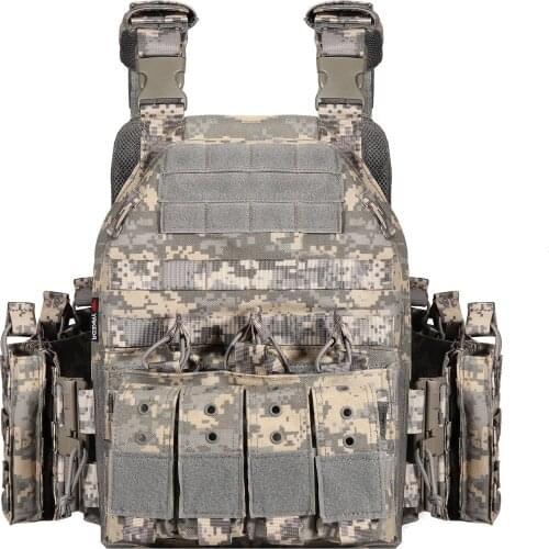 YAKEDA Plate Carrier Tactical Vest outdoors tactics accessories - ACU Camo