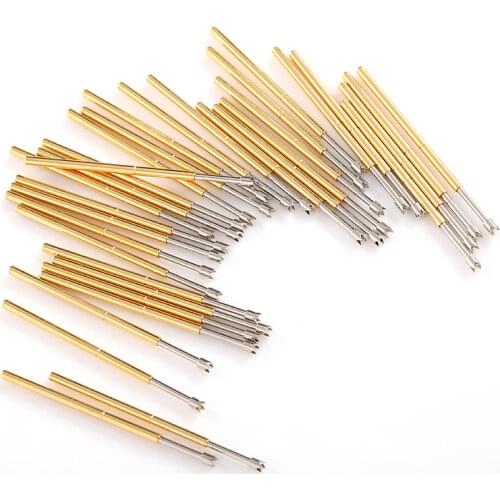 100PCS/Package P100-Q2 Big Four-jaw Spring Test Pin Outer Diameter 1.36mm Needle Length 33.35mm for Circuit Board Testing