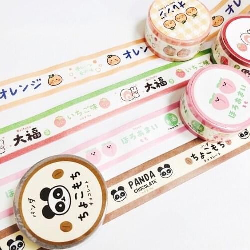 2cm*5M Cute Panda Peach Strawberry Orange Paper Washi Masking Tape Notebook Diary Decoration
