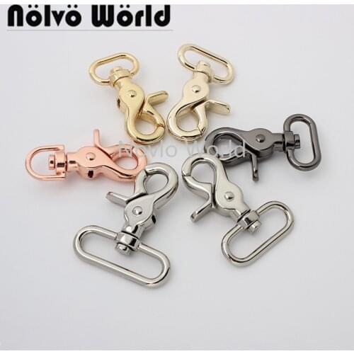 30 pieces 5 size 6 colors 13-20-25-32-38mm high quantity rose gold snap hook clips for men handbag swivel hook buckles