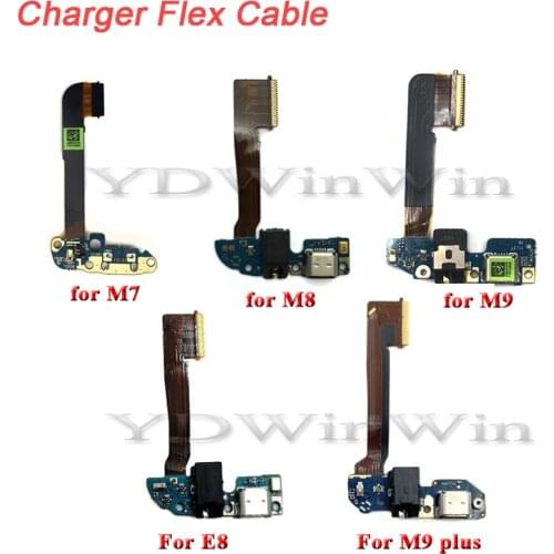 50pcs USB micro charger charging port dock connector microphone board Flex Cable For HTC One M7 M8 E8 M9 Plus M9