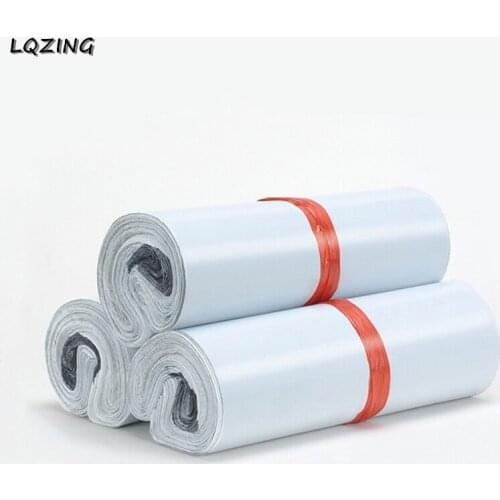 100pcs 25*35cm White Courier Bags Self Adhesive Poly Plastic Poly Shipping Bag Express Envelope Mailing Bags Pouch Storage Bag