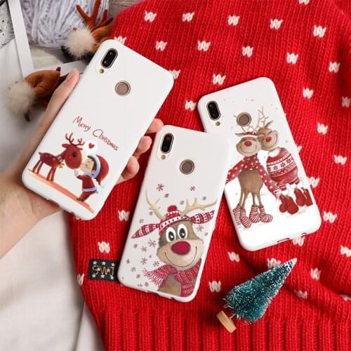 Christmas Deer Cases For Huawei Y7 Y6 Y9 Prime 2019 P30 P20 P40 P Smart 2021 2019 Mate 10 20 Honor 10i 10 20 Pro Lite E 9X Capas