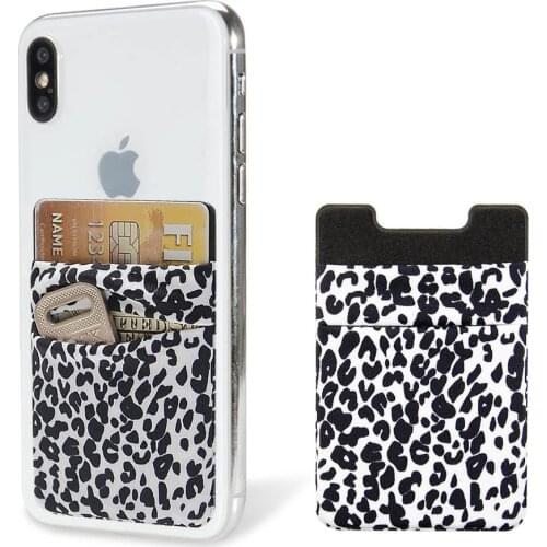 Card Holder Lycra Pocket Elastic Mobile Phone Wallet Credit ID Card Holder Adhesive Pocket Sticker Universal Cellphone Accessory