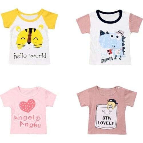Kids Girl T Shirt Summer Baby Boy Cotton Tops Toddler Tees Clothes Children Clothing Printed T-shirts Short Sleeve Casual Wear
