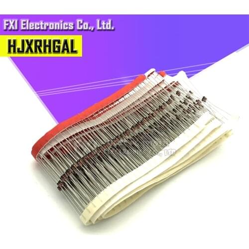 100pcs 1W Zener diode DO-35 1N4749A 24V 1N4748A 22V 1N4747A 20V 1N4746A 18V 1N4745A 16V 1N4744A hjxrhgal 15V 1N4743A 13V