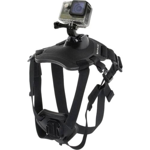 Dual Camera Harness For Dog Camera Chest Harness System For Sports Cameras Gopro Black Nylon Dog Harness Soft Comfortable