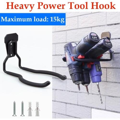 Electric Tool Metal Storage Hook Orgainzer Rack Heavy-Duty Hook On Warehouse Wall for Electric Drill Screwdriver Wrench Hanging