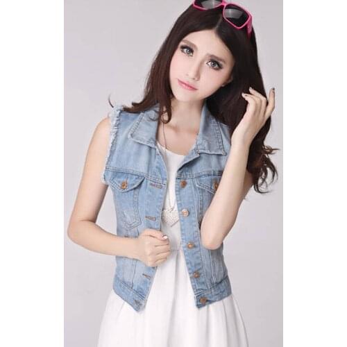 Женские джинсовые жилеты Flubiflous China At AliExpress