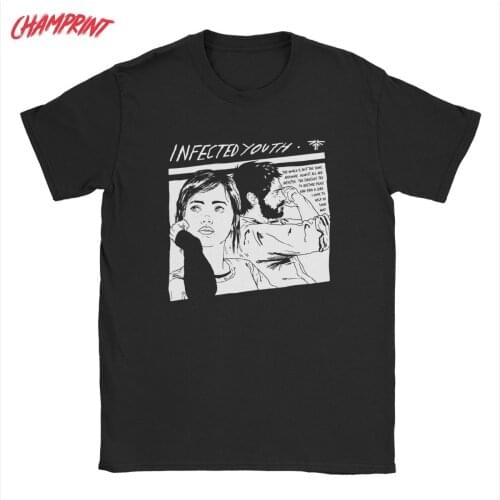 The Last Of Us T Shirt Fireflies Infected Youth T-Shirts Men Ellie and Joel Vintage 100% Cotton Tee Shirt New Arrival Clothing