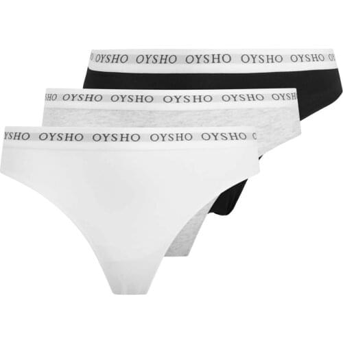 LOOK FOR YOUR WONDERFUL NIGHTS WITH ITS STUNNINGELEGANT UNDERWEAR Womens Black 3 Piece Elastic Thong With Logo FREE SHIPPING