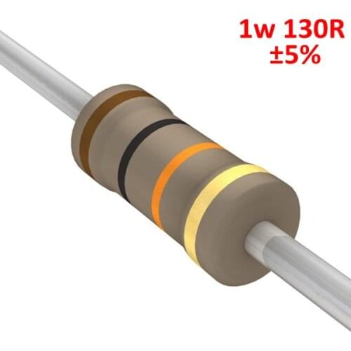 PHISCALE Carbon film resistor 130Ohm 1w 5% Tolerance 200pcs