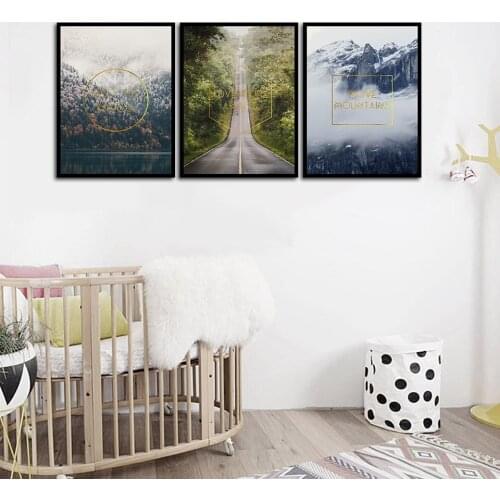 3 Pcs Mountain and Highway Canvas Painting Modern Home Decoration Living Room Bedroom Canvas Print Painting Wall Decor Picture