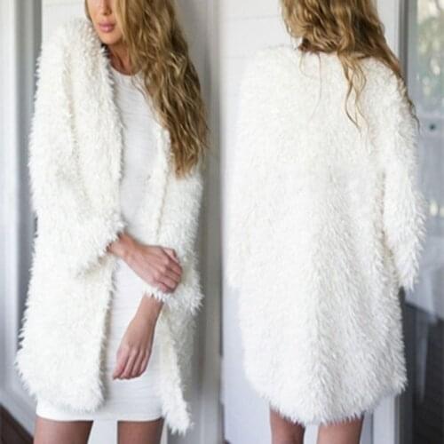 RoRoDox Faux Wool Blend Jackets Women Lambwool Coat Ladies Horn Cardigan White Overcoat