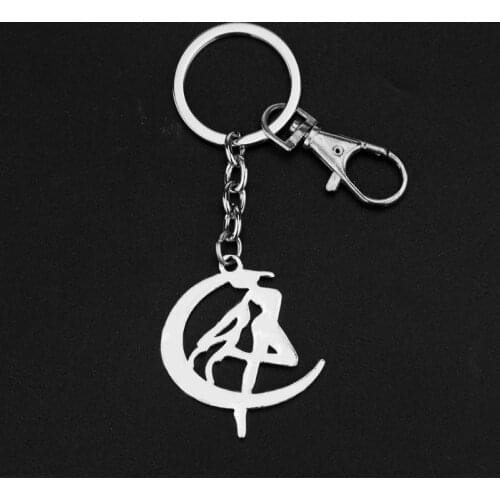 Cartoon Anime Jewelry Star Moon Figure Model Key Chains Key Rings for Women Girls Keychain
