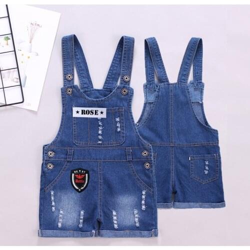 IENENS 3-5Y Baby Boys Girls Soft Jeans Overalls Dungarees Summer Children Kids Girls Denim Shorts Trousers Boys Cowboy Pants